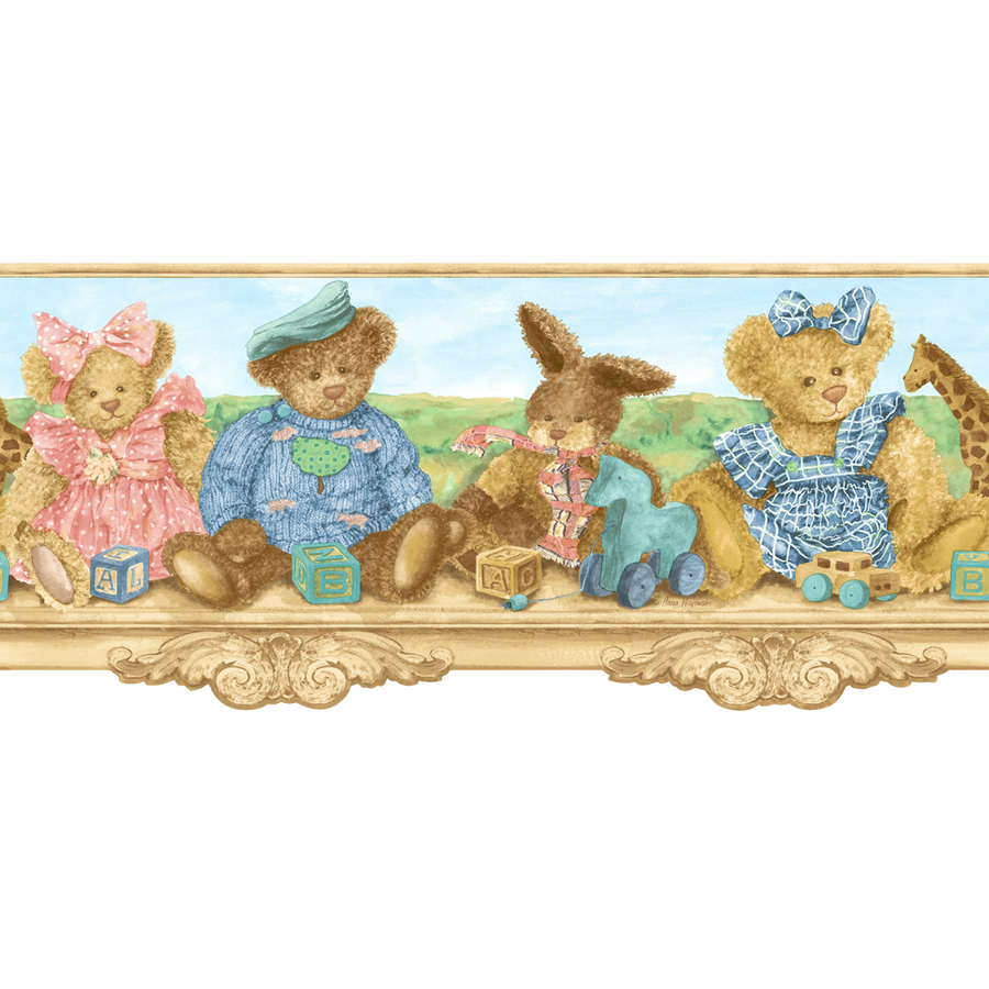 Roth Teddy Bears Shelf Prepasted Wallpaper Border At Lowes
