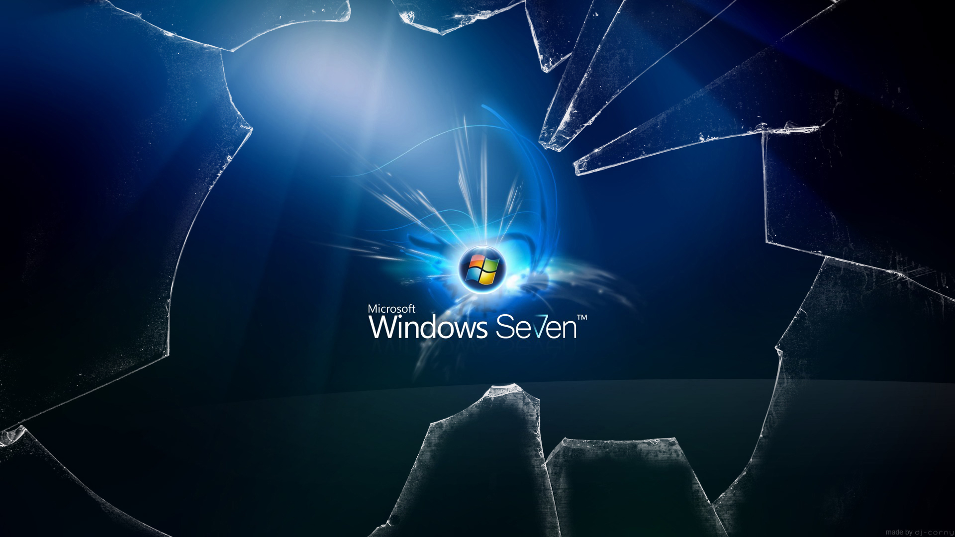 Windows 7 Cracked Screen 1920x1080