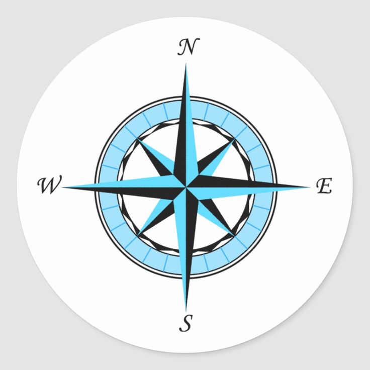 Blue Pass Rose Nautical Icon Classic Round Sticker