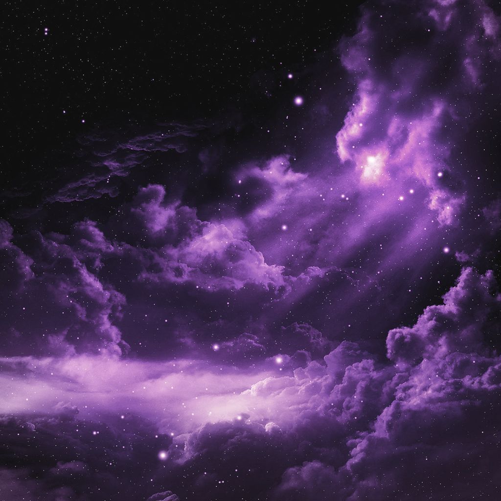 Profound Purple Nebula Space iPad Wallpaper In