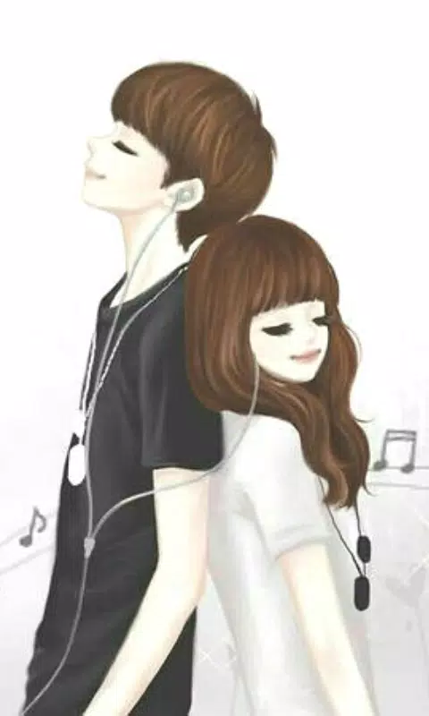Cute Couple Cartoon Wallpaper HD
