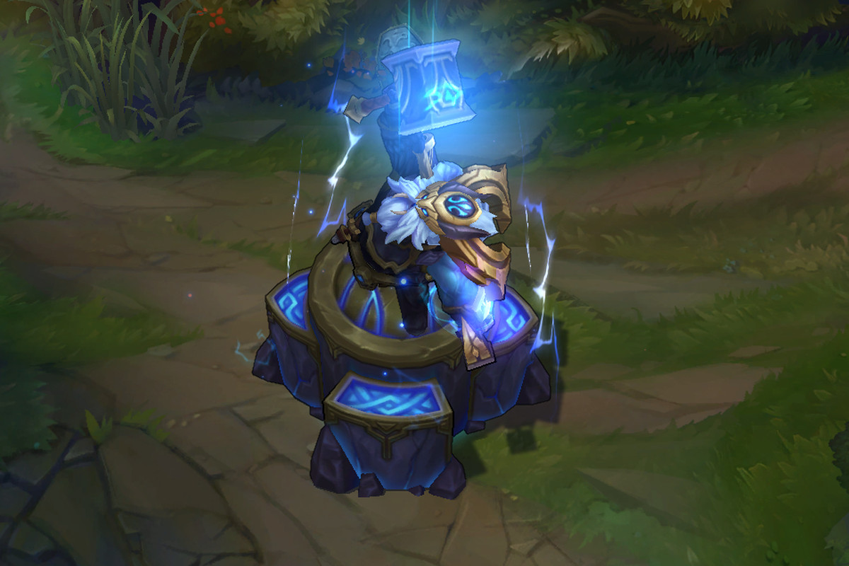 Ornn Release Skin Thunder Lord Is Blue Shiny And Walrus Like