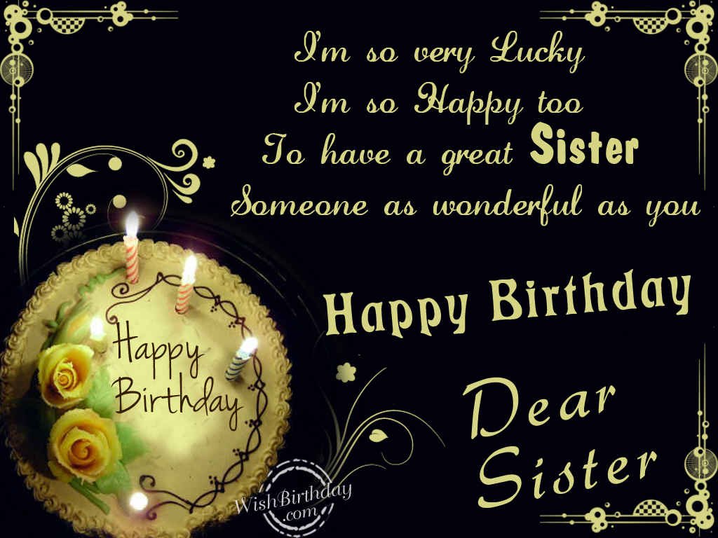 Wishes Image To Sister Happy BirtHDay Quotes