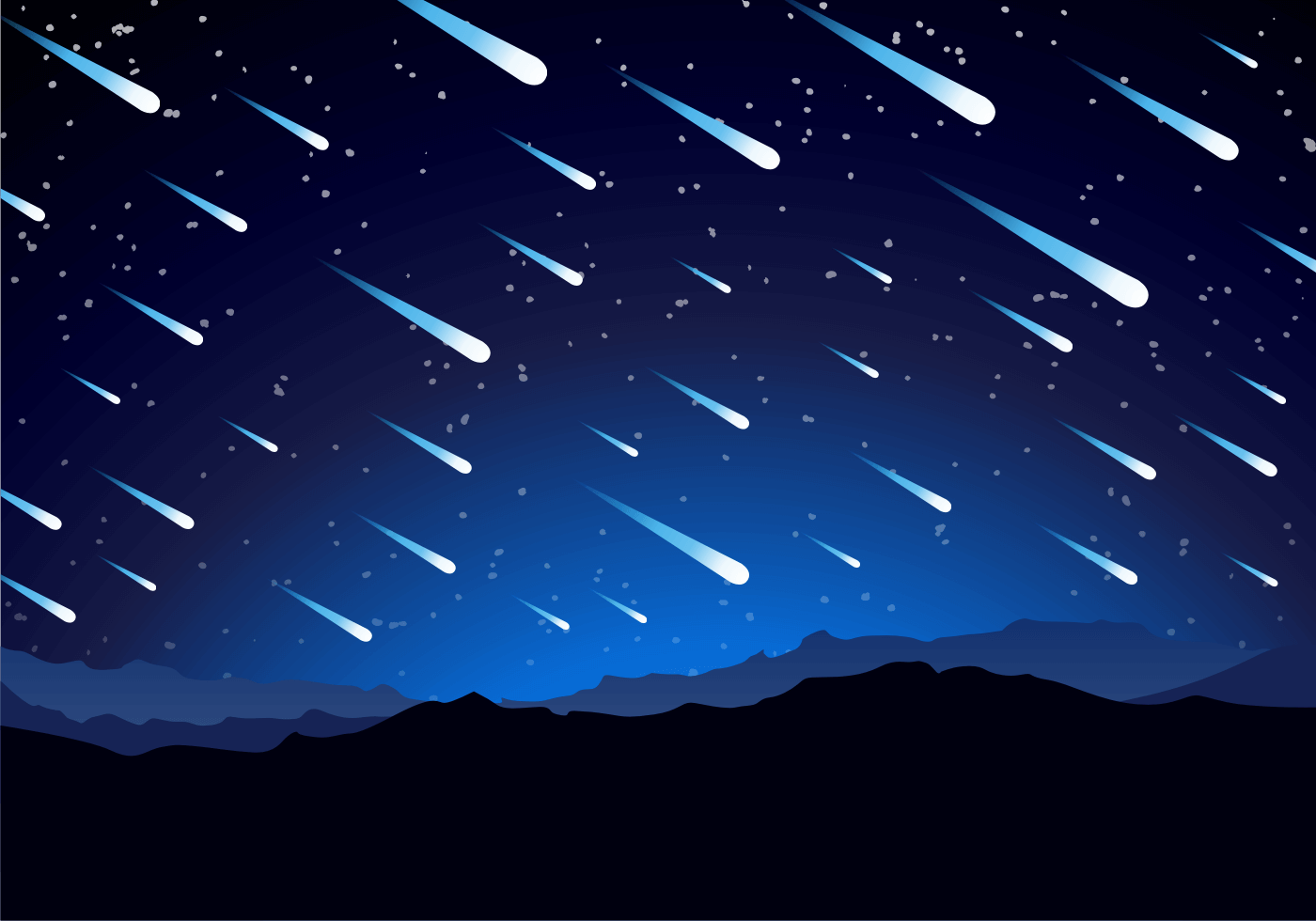 Meteor Shower Background Vector