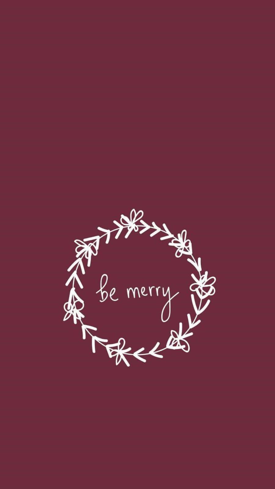 Download Be Merry Burgundy Taylor Swift Wallpaper