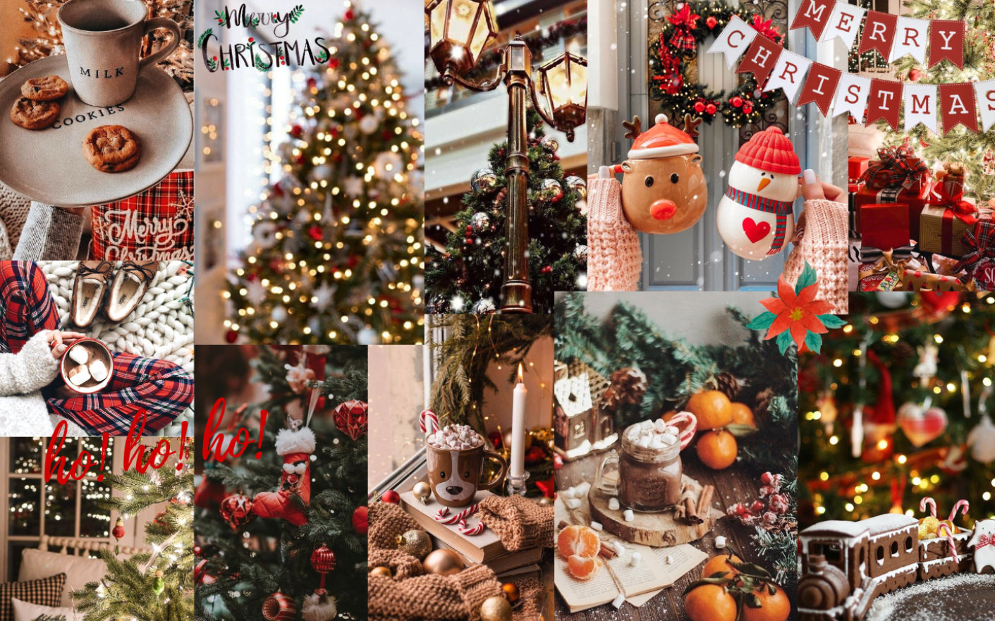 Christmas Desktop Wallpaper Collage