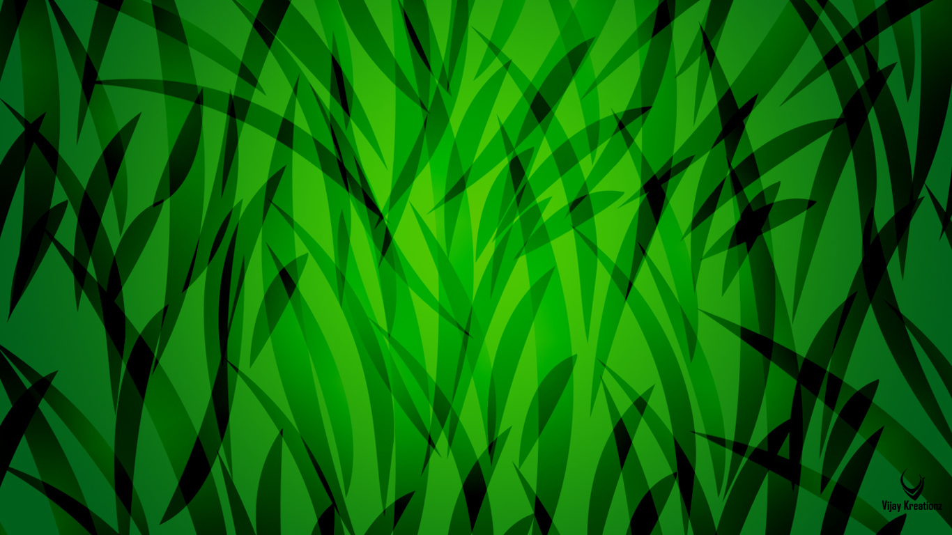 Vijay Kreationz Abstract Green Grass Wallpaper