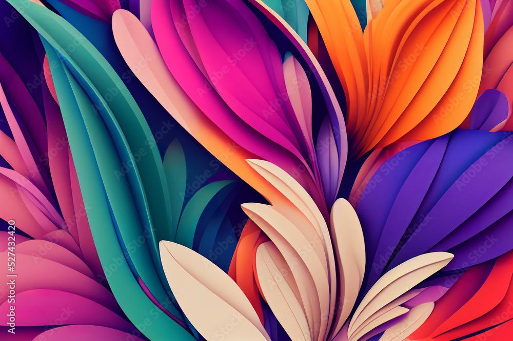 Beautiful Colourful Floral Background Abstract Nature Wallpaper