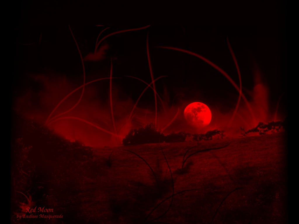 Red Moon Wallpaper 1042x768 by EndlessMasquerade on