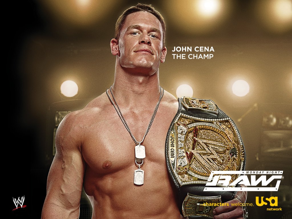 Wwe Champion John Cena Wallpaper Red
