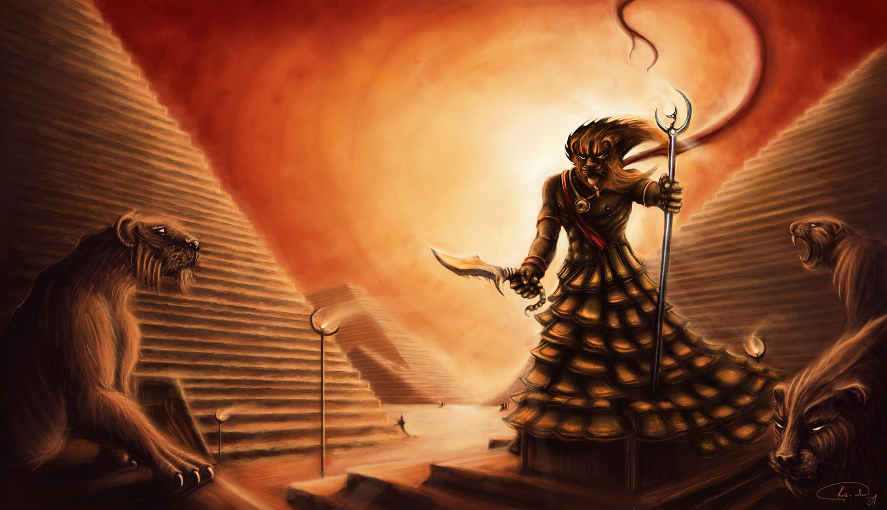 Maahes Egyptian God Of War By Robbie7