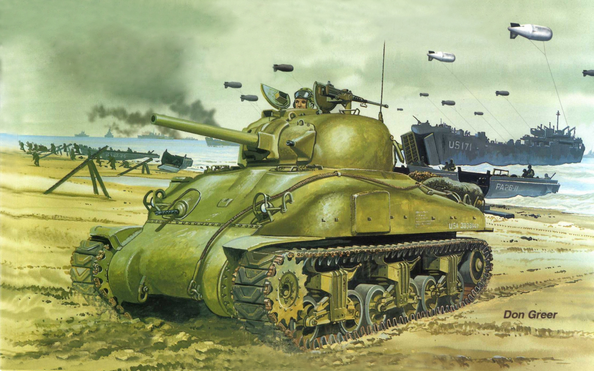 American Medium Tank Of World War Ii The Normandy Operation Wallpaper