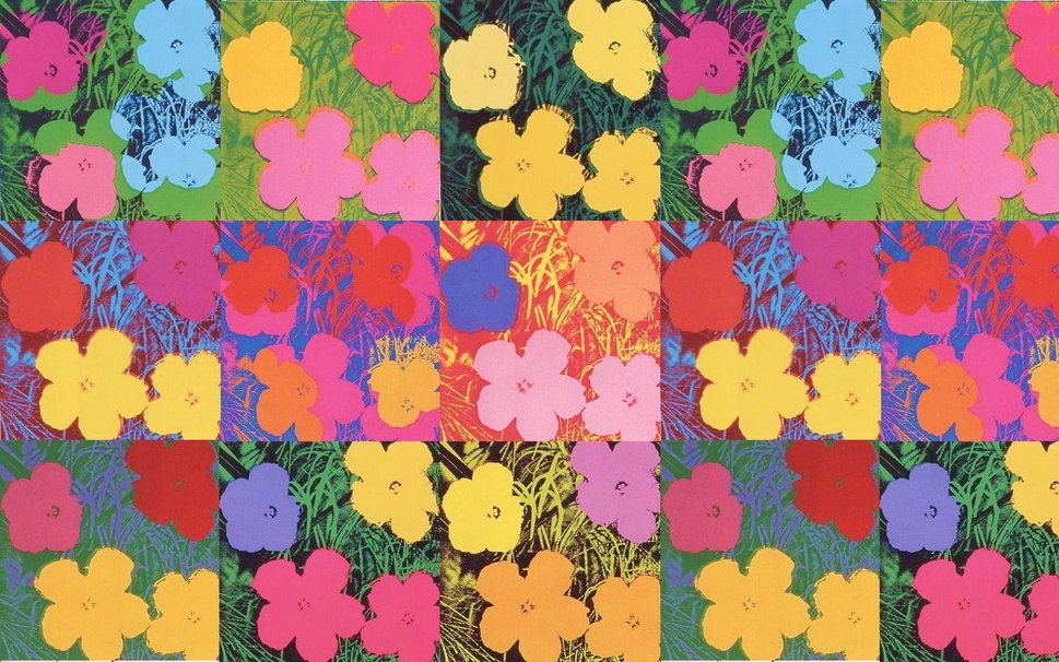 Warhol Flowers Wallpaper