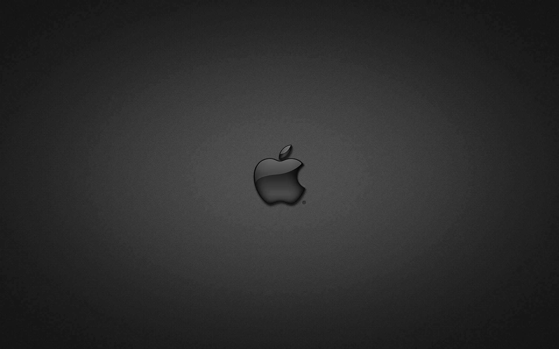 Apple in Glossy Black desktop wallpaper WallpaperPixel