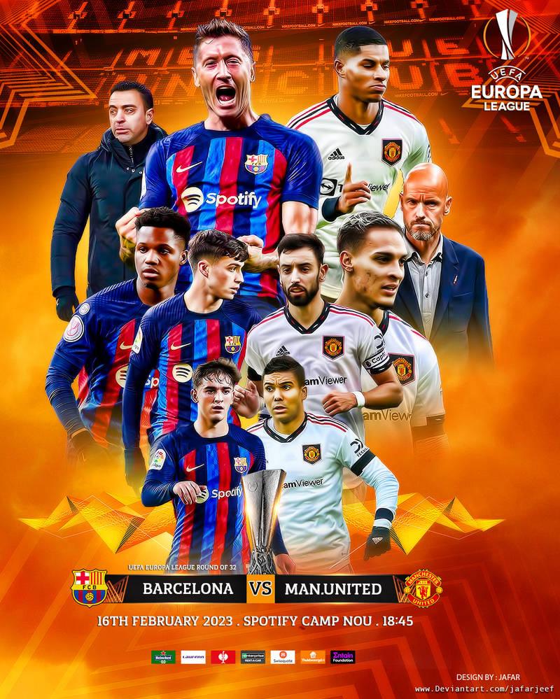 Fc Barcelona Manchester United Europa League By Jafarjeef On