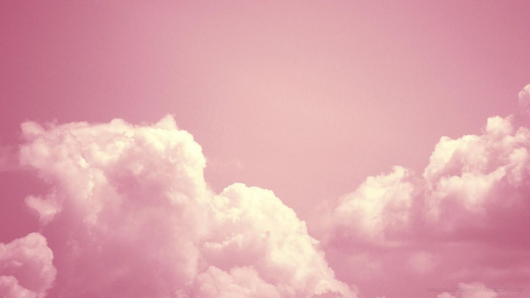 Clouds Aesthetic Pink Wallpaper Desktop