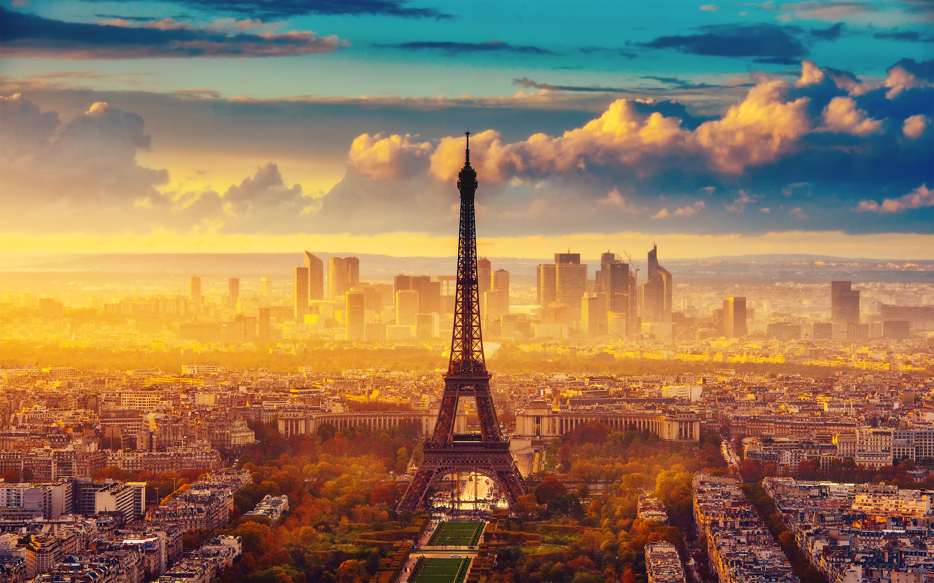 city Paris Eiffel Tower France autumn wallpaper background