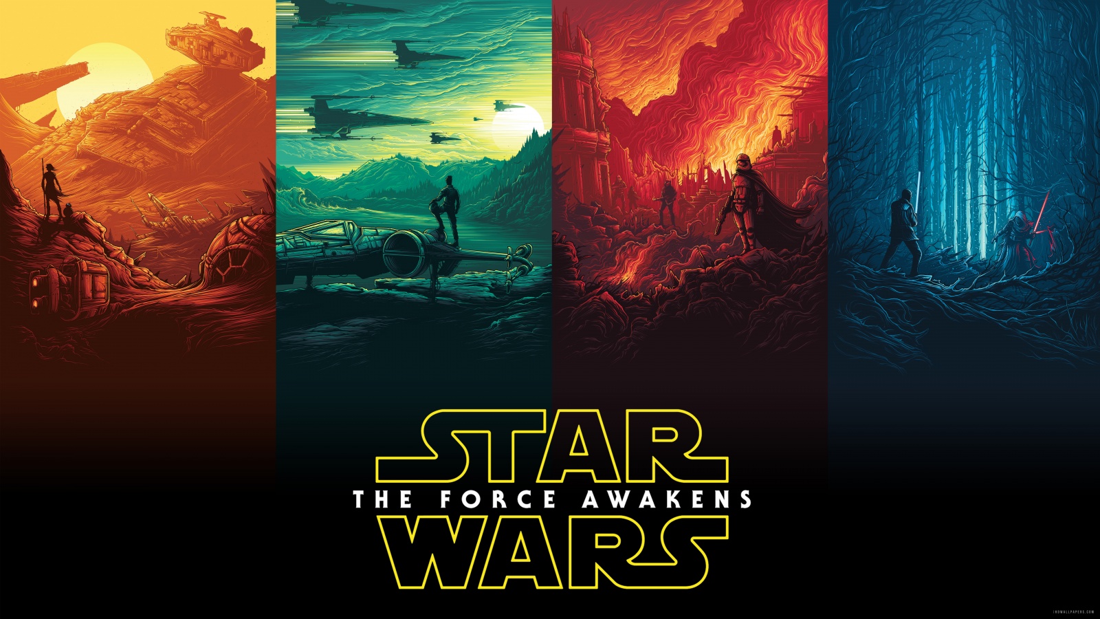 Star Wars Rey Finn Kylo Ren Han Solo Luke Skywalker HD Wallpaper IHD