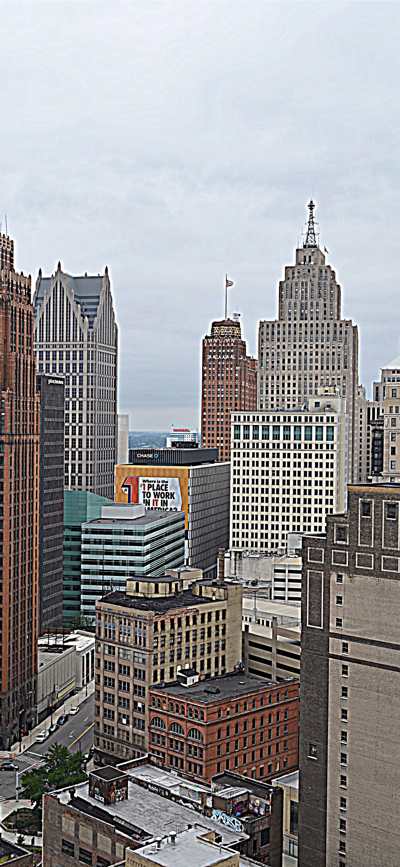Detroit City iPhone Wallpaper