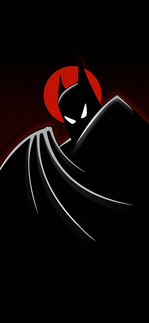 Batman Animated Minimal Face Art Desktop Wallpaper