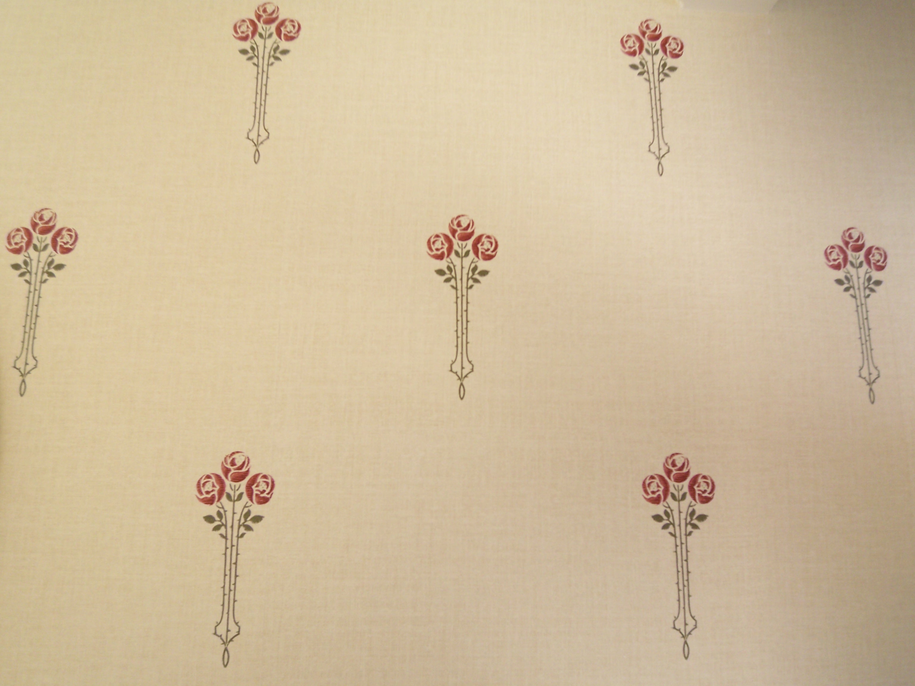 DETAIL ARTS AND CRAFTS REPRODUCTION WALLPAPER tHE dARD rOSE