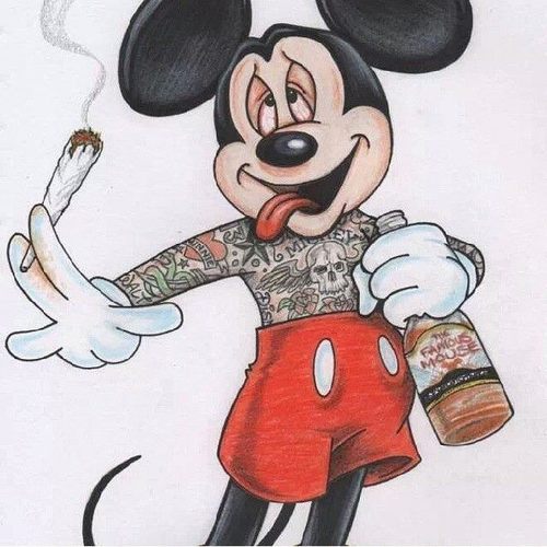 Now What About Mickey All Covered And Tats Burning One