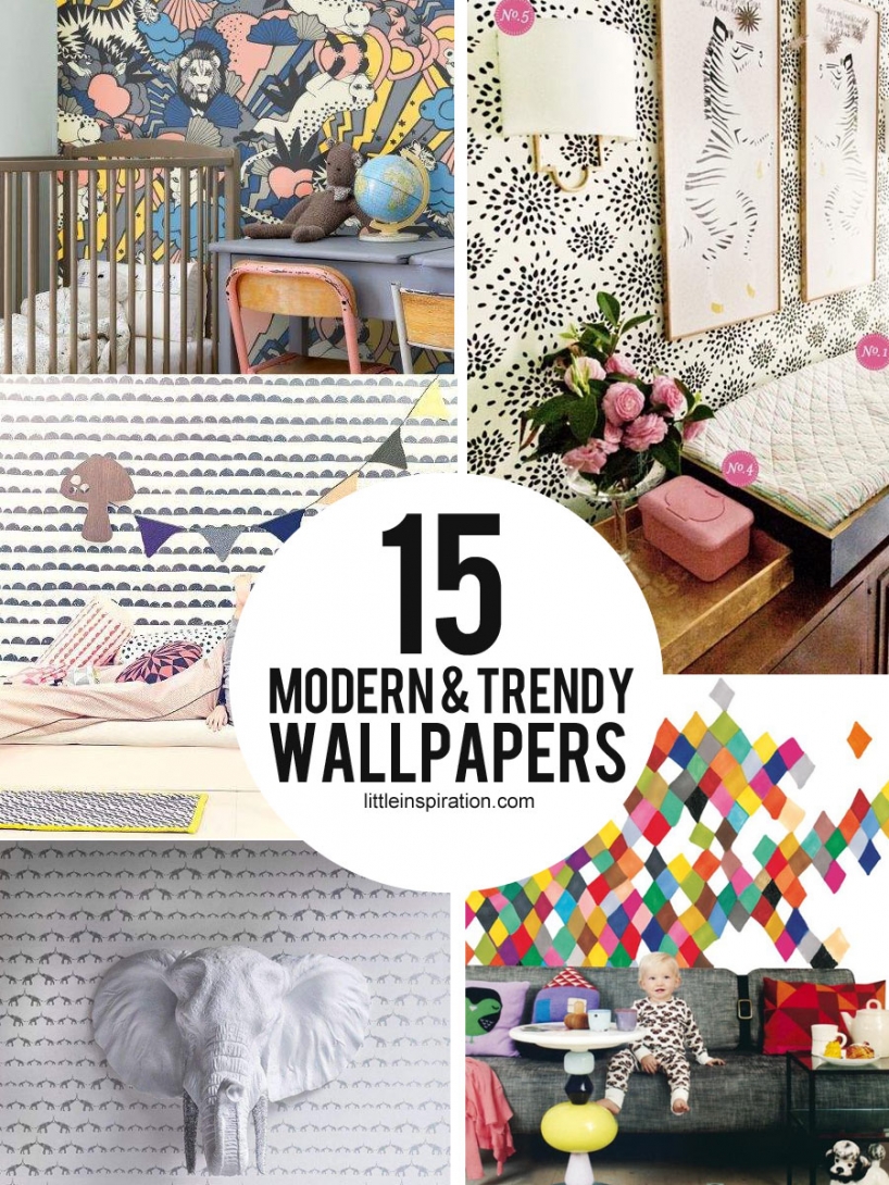 Modern Trendy Nursery Wallpaper Little Inspiration