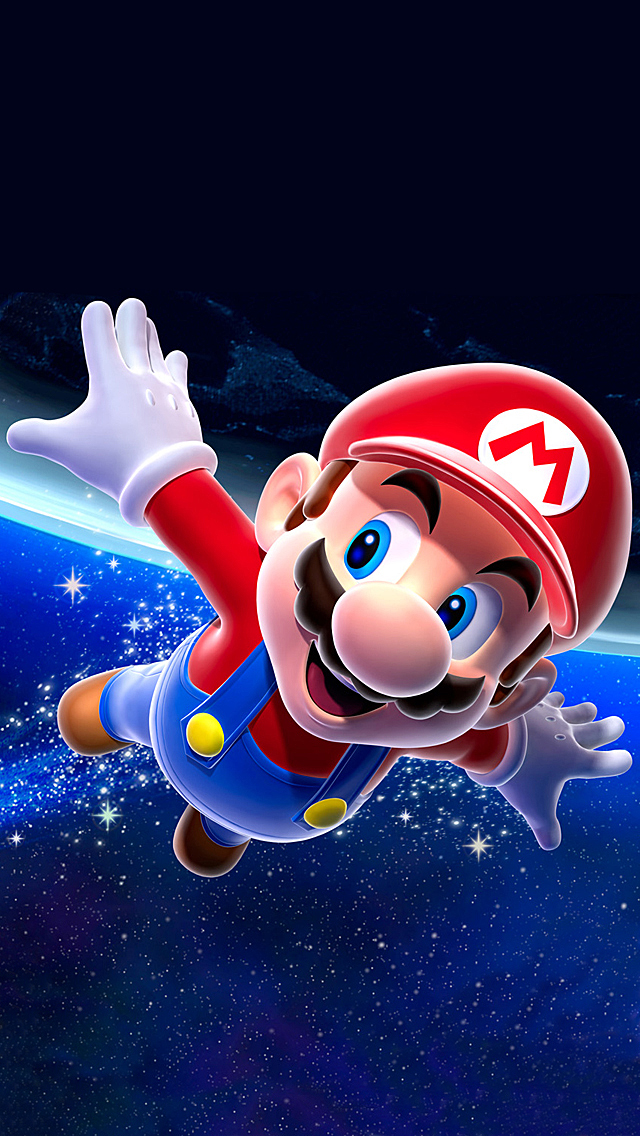 Mario Galaxy iPhone Wallpaper