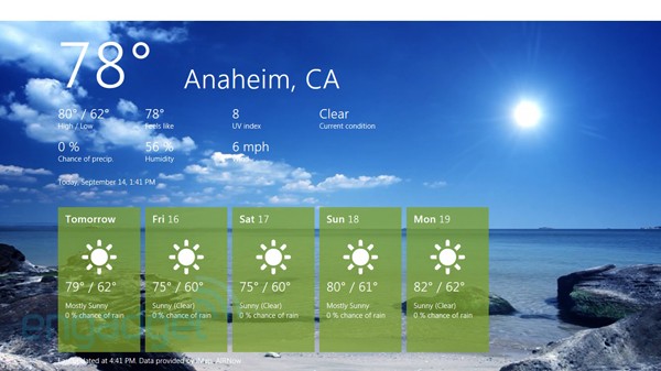 weather animation on home screen