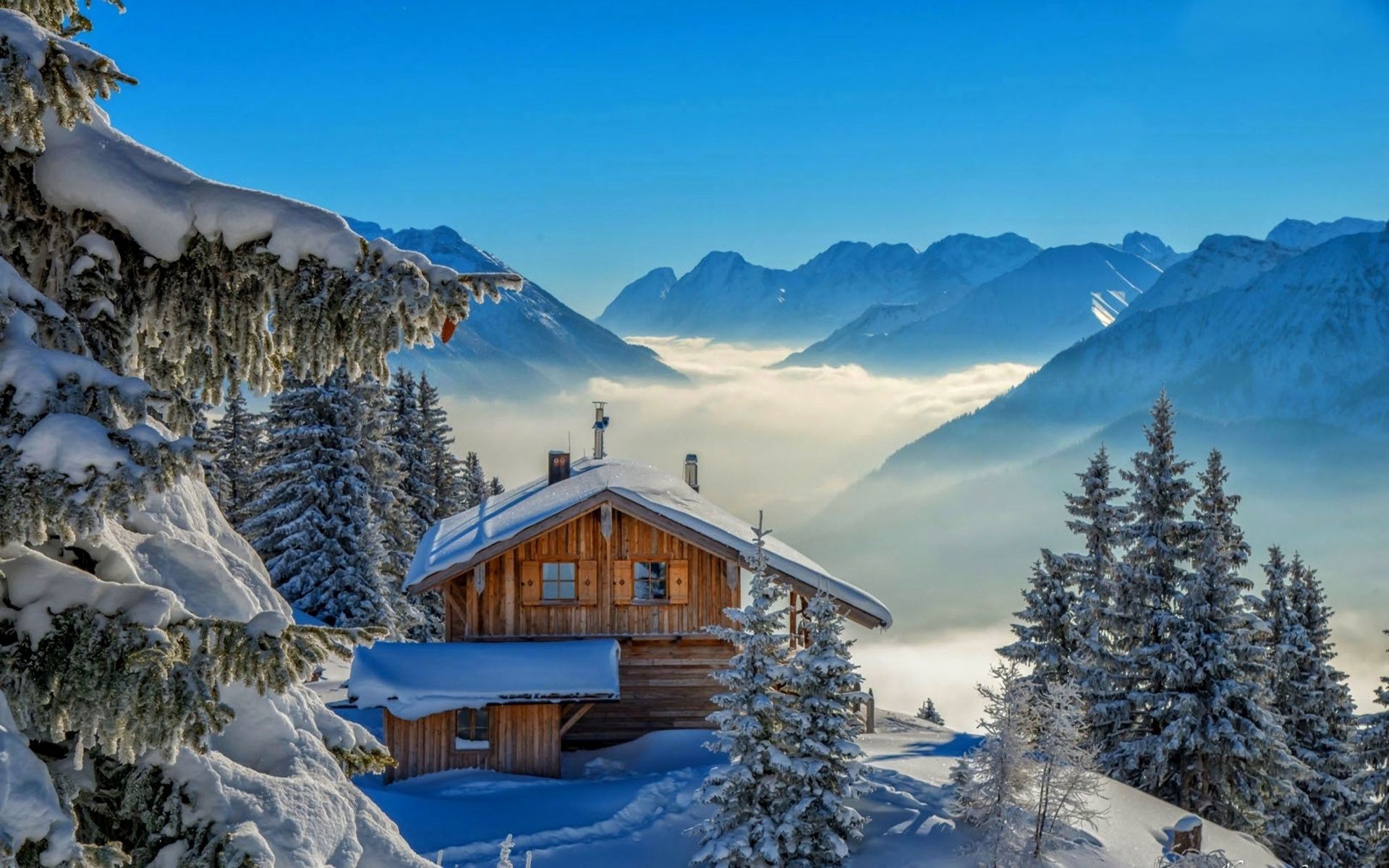 Winter Mountain Desktop Wallpaper
