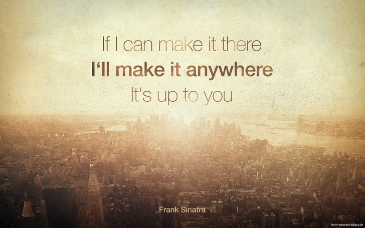 Cityscapes Text Quotes Typography Frank Sinatra New York City Lyrics