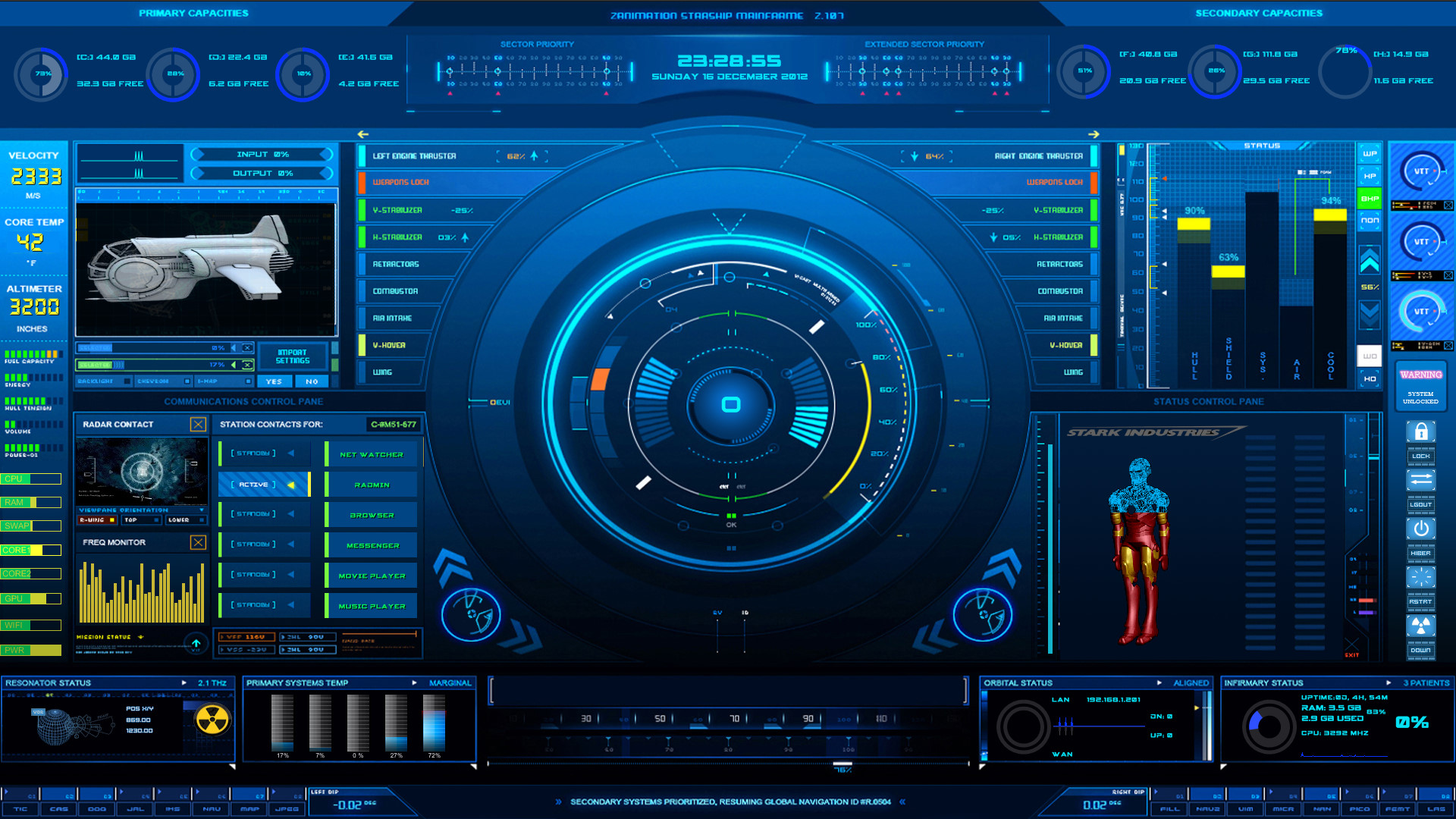 Jarvis Hud Wallpaper Cockpit By Thezeis