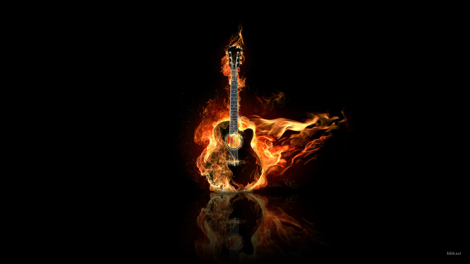 HD Wallpaper Black Guitar