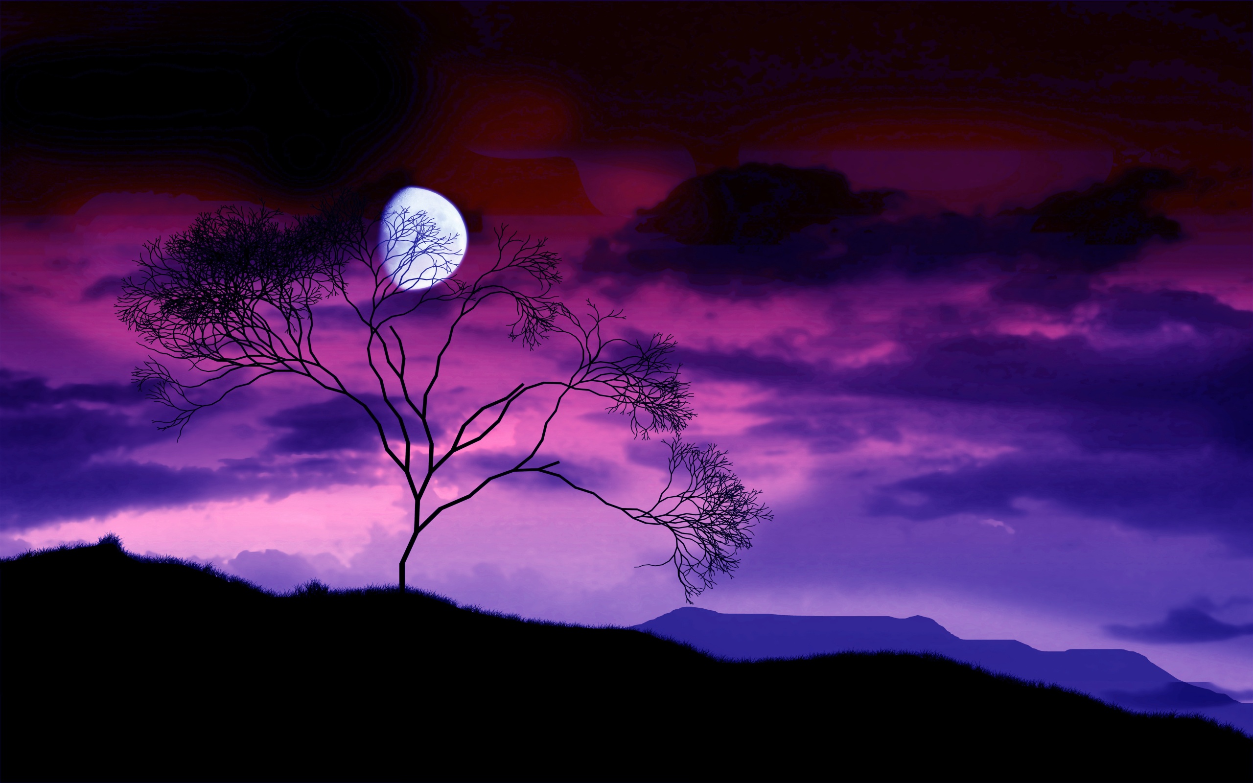 Awesome Moon Night Wallpaper High Resolution