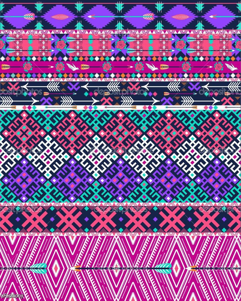 Tribal Print Background For Fashion