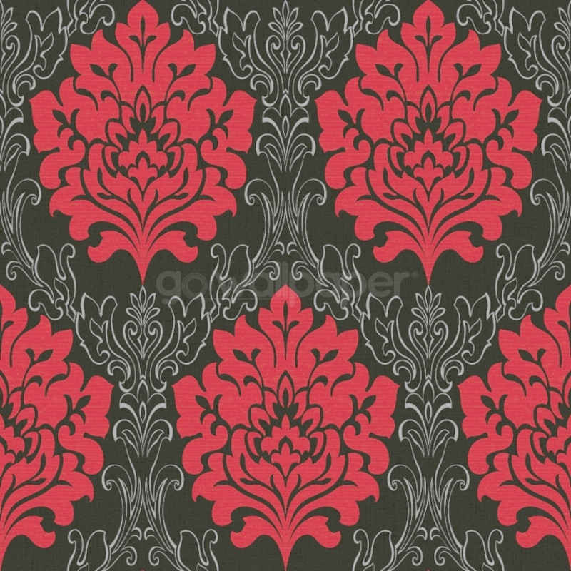 Featured image of post Red And Black Damask Wallpaper