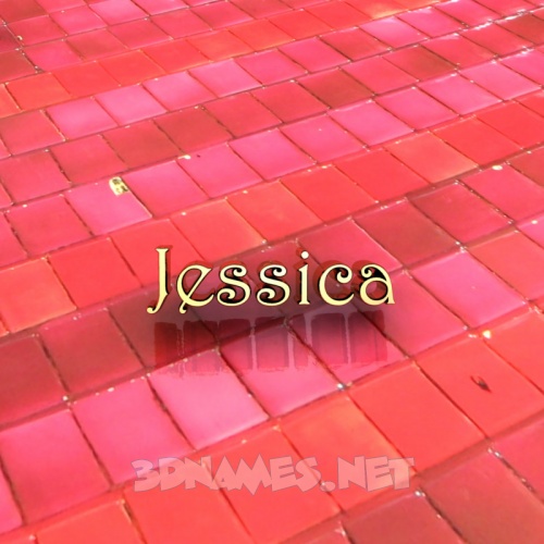 Pre Of Red Tiles For The Name Jessica