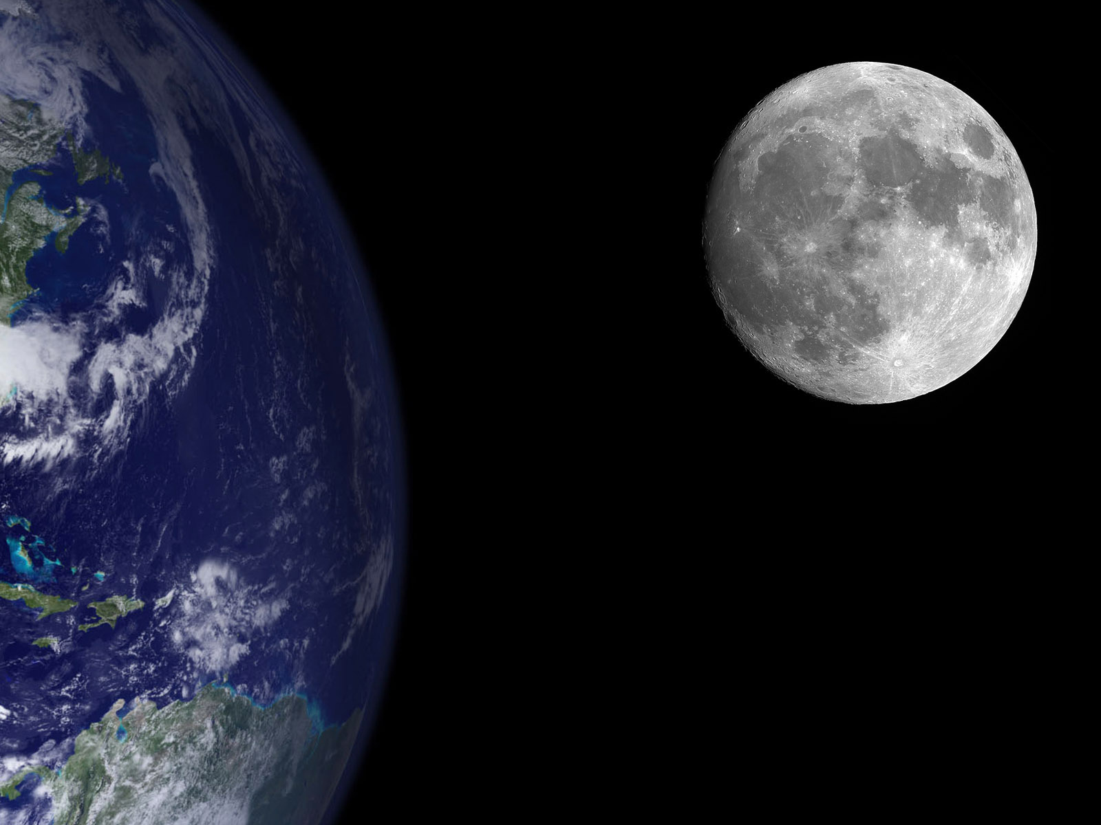 Earth And Moon Wallpaper HD Background Fresh Hifi