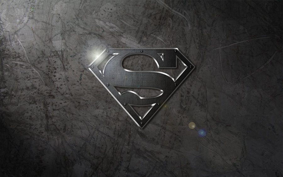 Superman Logo Wallpaper Black And White Steel logo wallpaper by