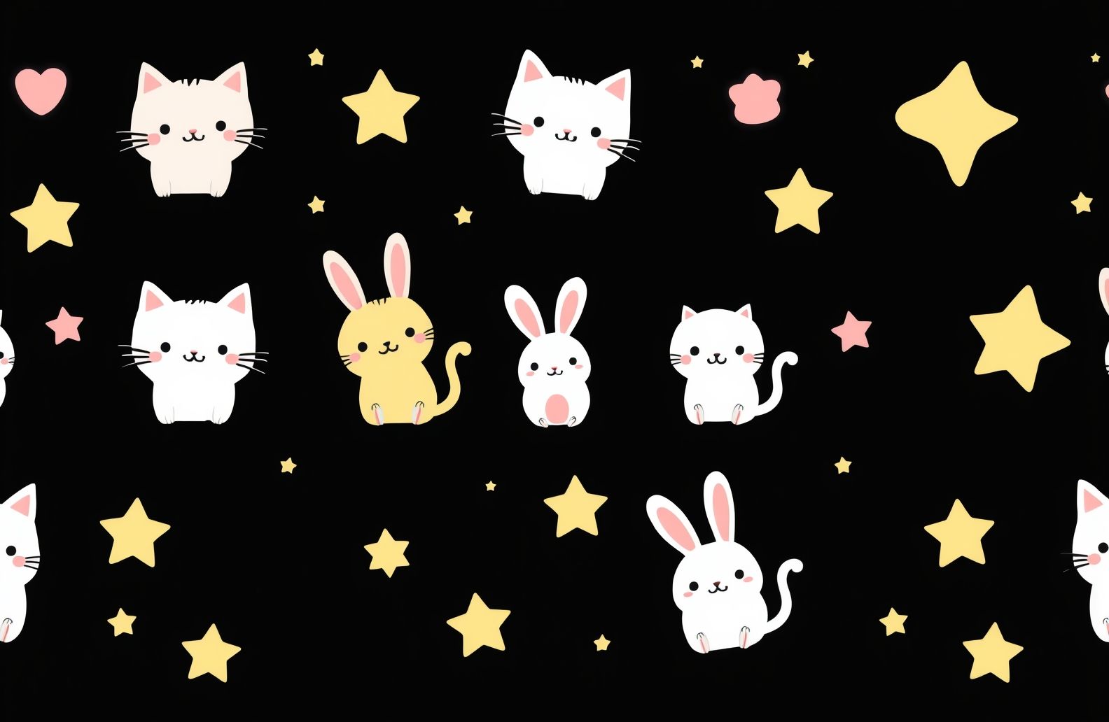 Kawaii Black Wallpaper