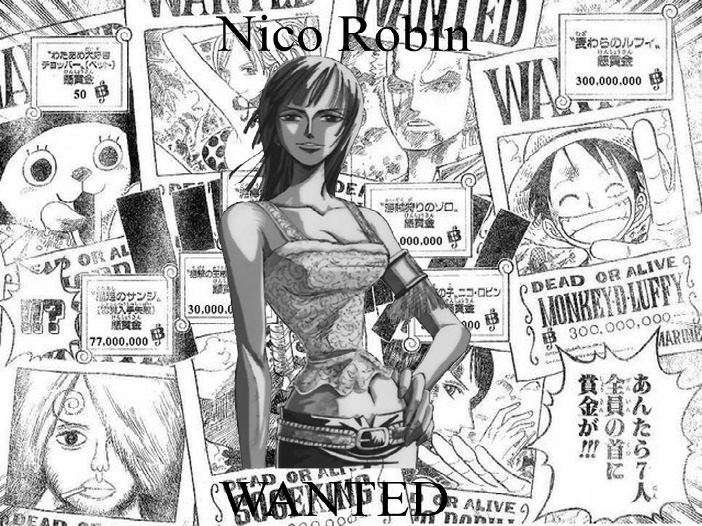 Nico Robin Wanted Manga Wallpaper One Piece Anime
