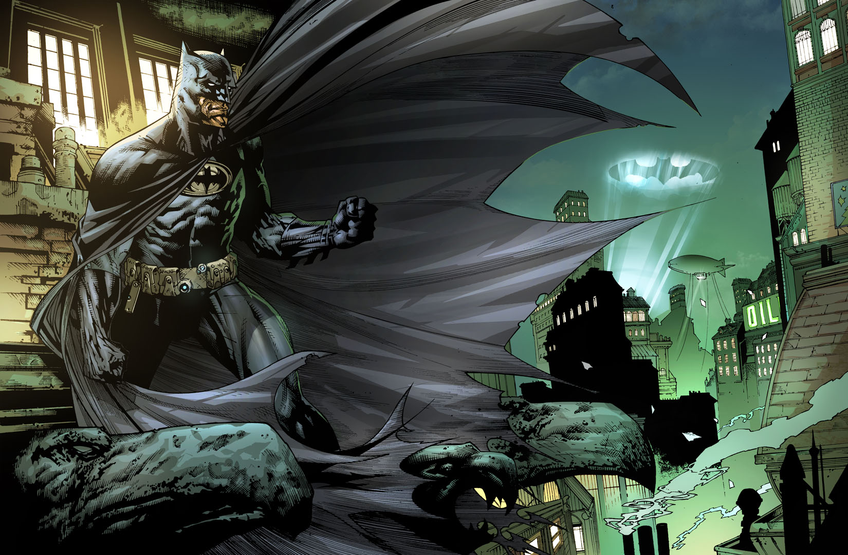 Batman In Gotham City Wallpaper And Background Image