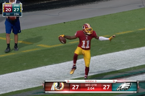 Desean Jackson Backpedals Into End Zone Mocks Eagles With Td Dance
