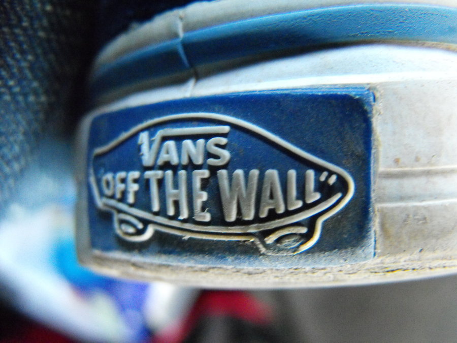 vans off the wall blue shoes