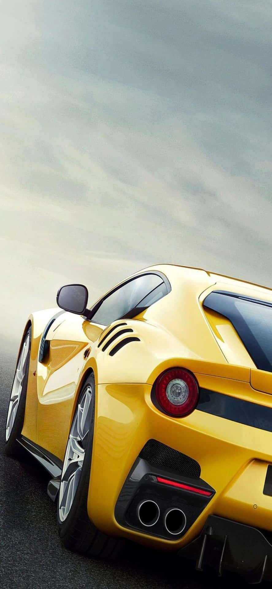 iPhone Xs Max Ferrari Background Yellow F12tdf Wallpaper