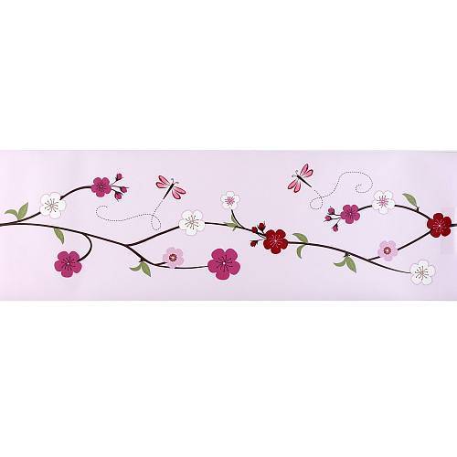 Cherry Blossom Pink Floral Discontinued Wallpaper Border