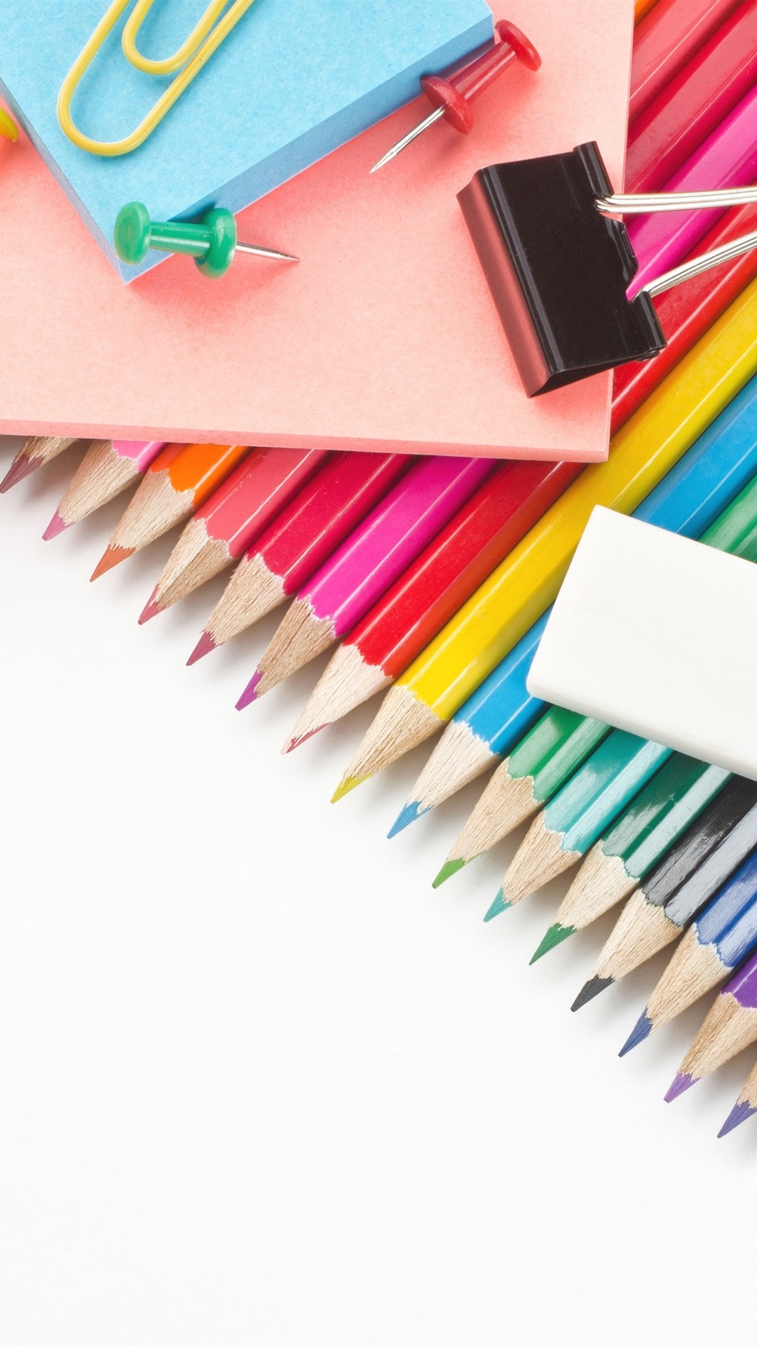 Wallpaper Colorful Pencils Eraser Stationery UHD 4k