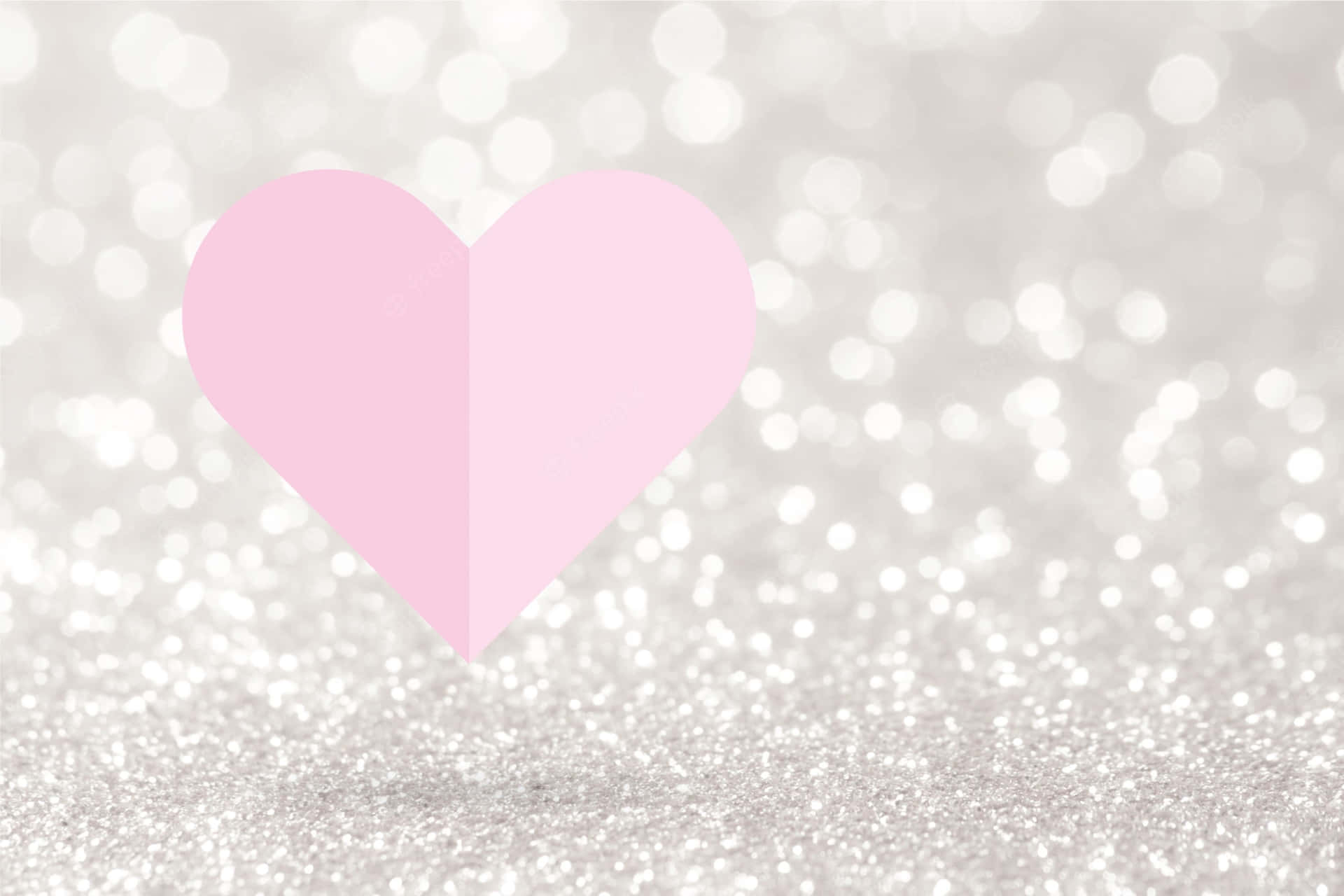 Glitter Pink Hearts Wallpaper