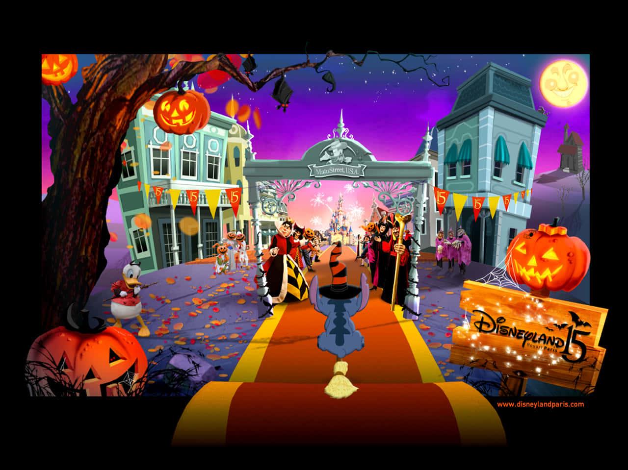 Disney S Halloween Village Wallpaper