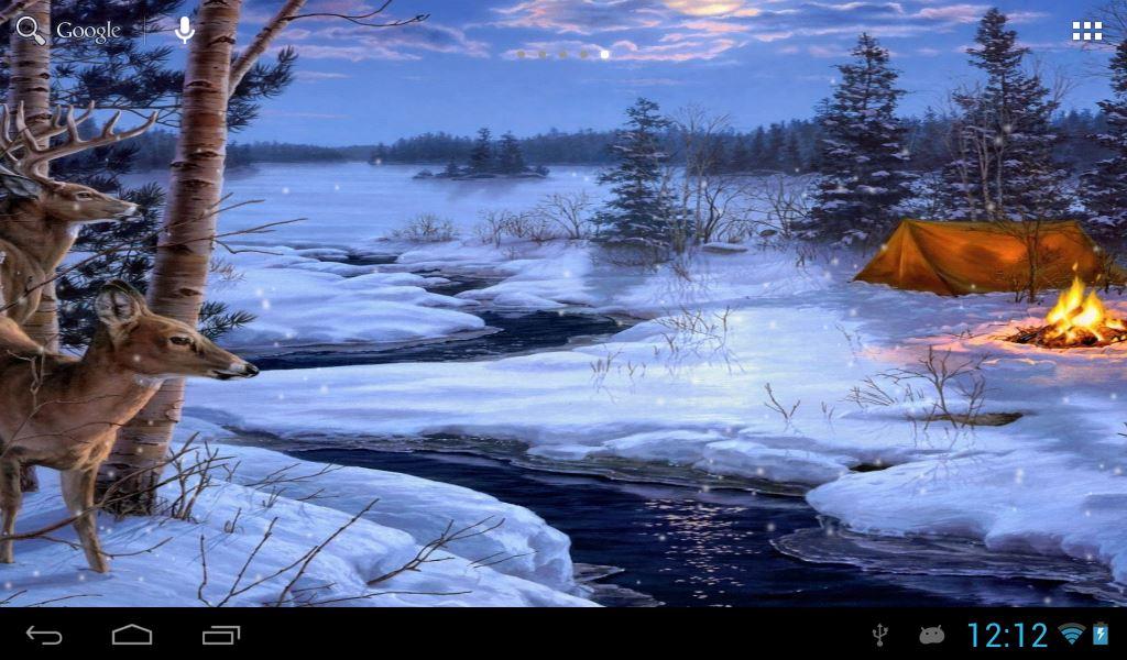 Your Desktop Android This Live Wallpaper Winter Snow Village Apps